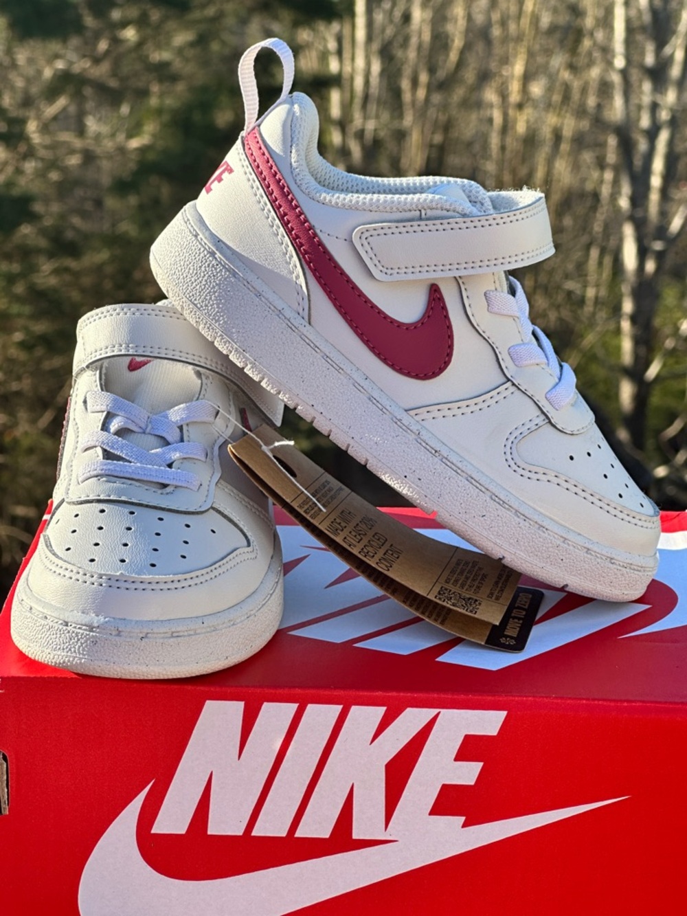 Nike Court Borough Girls Low Casual Sneaker Youth Toddler Little Kids 6C NEW